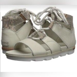 Sorel Joanie Lace Wedge Sandal. Leather Upper. Great Condition Size 9.5